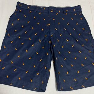 Walter Hagen Perfect 11 Majors Navy Blue Shorts with Orange Golf Bag Clubs
